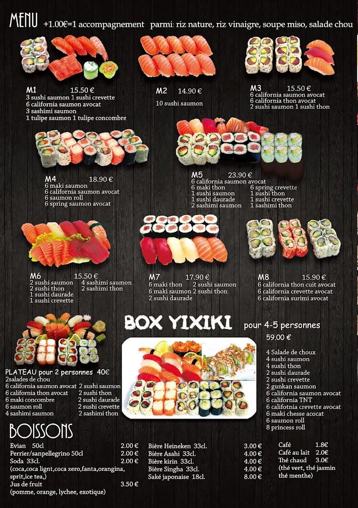 yixiki sushi - Menu Image 2